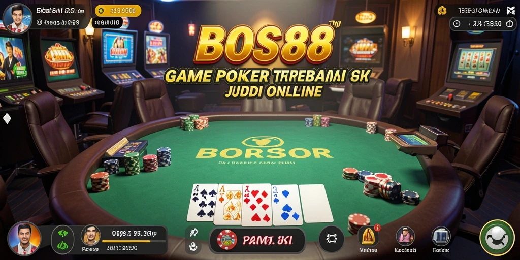 Tampilan menarik dan gameplay seru Poker di BOS88.