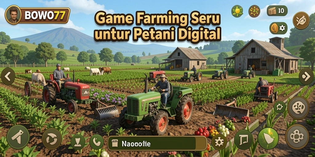 Screenshot gameplay BOWO77 menampilkan keseruan bertani