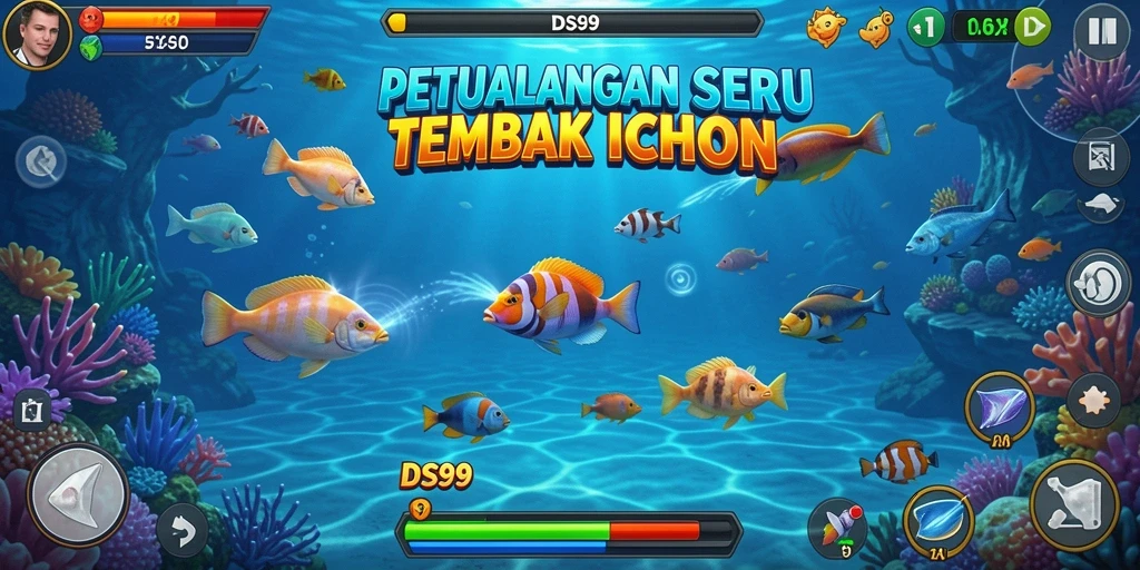 Gameplay seru DS99 Tembak Ikan yang penuh aksi.