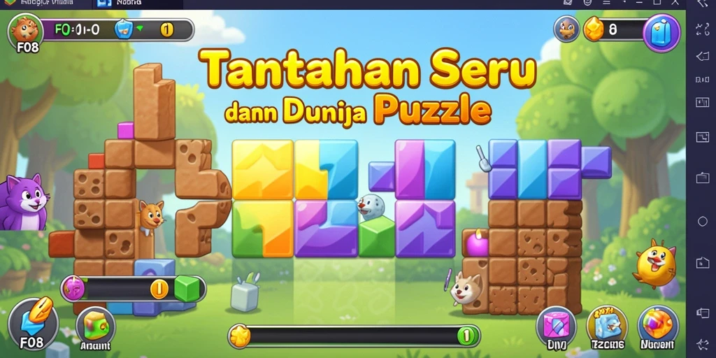 Tampilan gameplay Puzzle F08 yang menarik dan menantang.