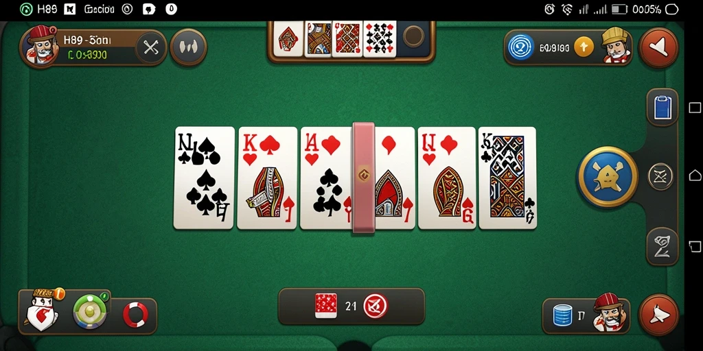 Tampilan gameplay H89 yang menegangkan dan seru dalam permainan Domino.