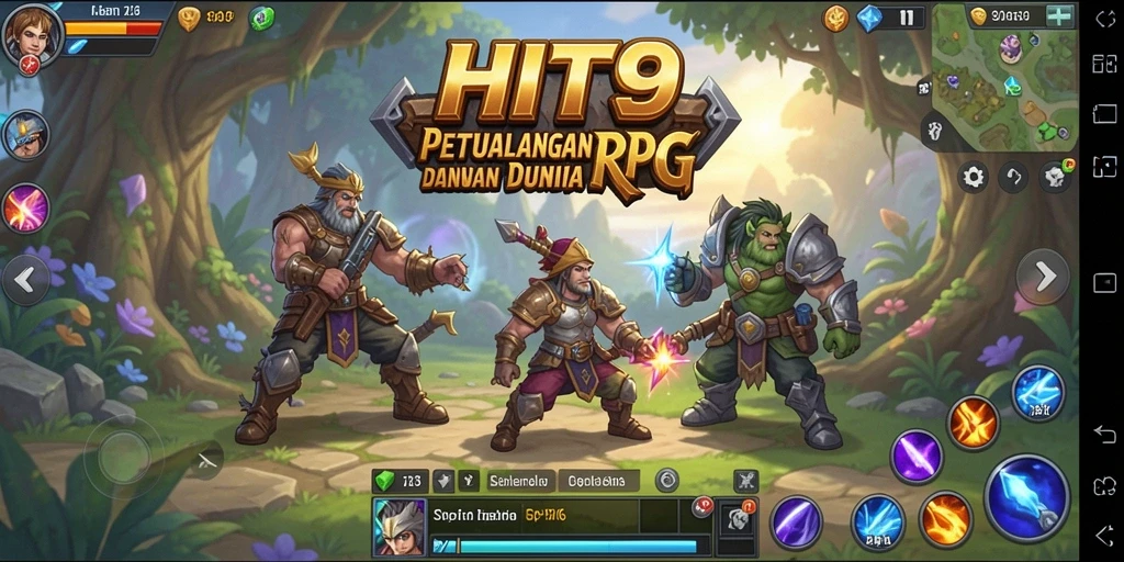 Screenshot dari HIT9 menampilkan aksi pertarungan yang mendebarkan dalam dunia RPG.