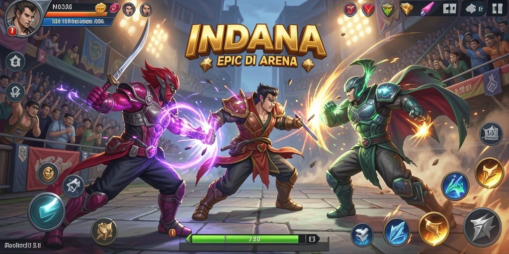Tampilan gameplay Fighting yang intens dan mendebarkan.