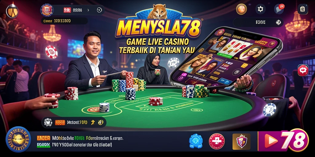 Tampilan gameplay Live Casino yang seru dan interaktif di MENYALA78.