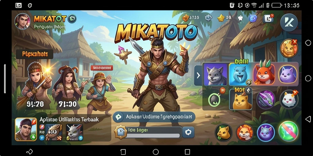 Screenshot aplikasi MIKATOTO menampilkan fitur-fitur utilitas yang bermanfaat.