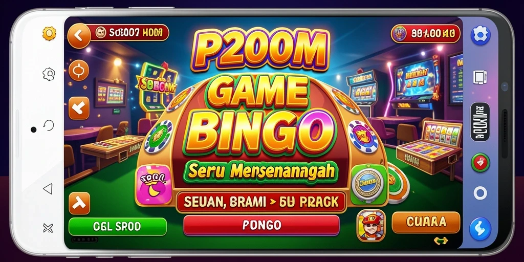 Screenshot gameplay P200M menampilkan keseruan bermain Bingo.
