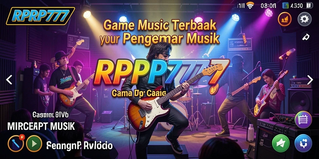 Tangkapan layar menunjukkan gameplay menarik dari RPRP777 dengan berbagai tantangan musik.