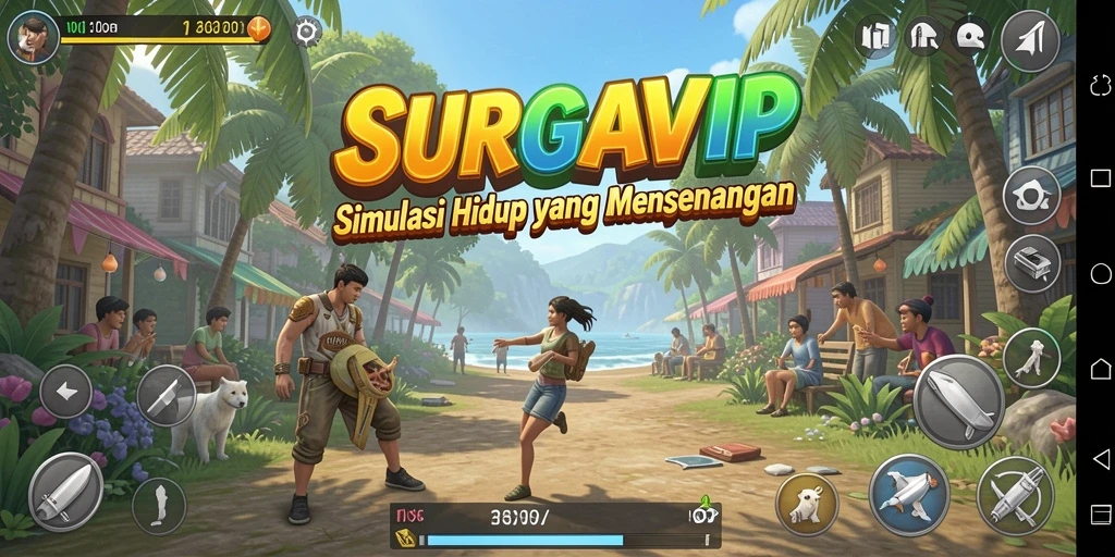 Tampilan gameplay SURGAVIP yang memikat dan penuh warna.