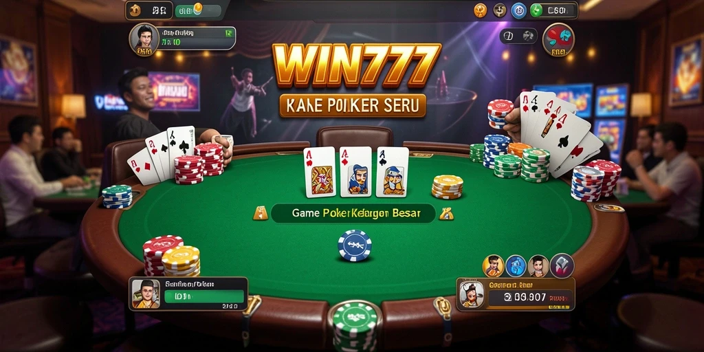 Screenshot gameplay WIN777 menampilkan serunya bermain Poker.